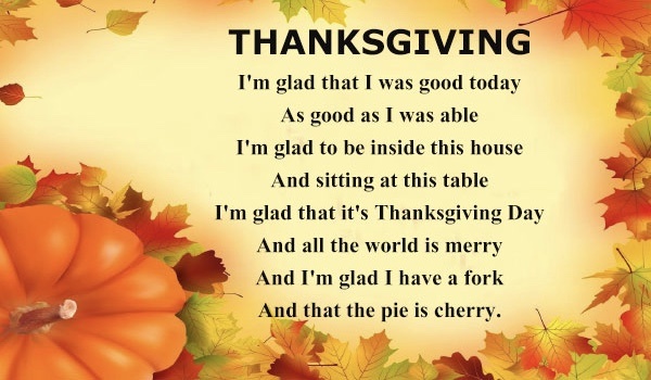 Thanksgiving Poems For Friends